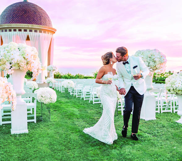 Couple on Event Lawn for a wedding
